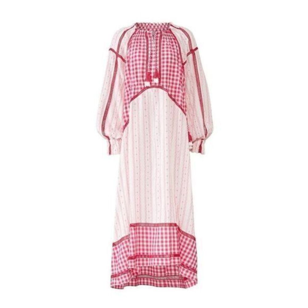 DODO BAR OR Pink and White Cotton Combo Regina Dress